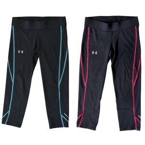 Lot of 2 Under Amour Heat Gear leggings capri length